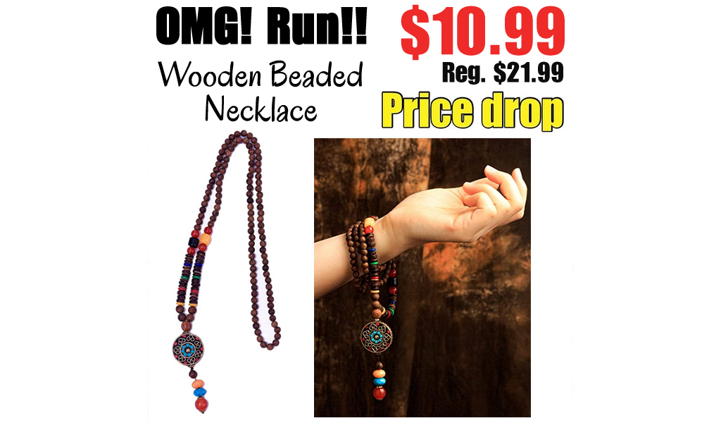 Wooden Beaded Necklace Only $10.99 Shipped on Amazon (Regularly $21.99)
