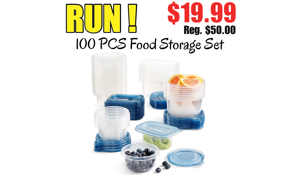 100 PCS Food Storage Set Only $19.99 on Macys.com (Regularly $50.00)