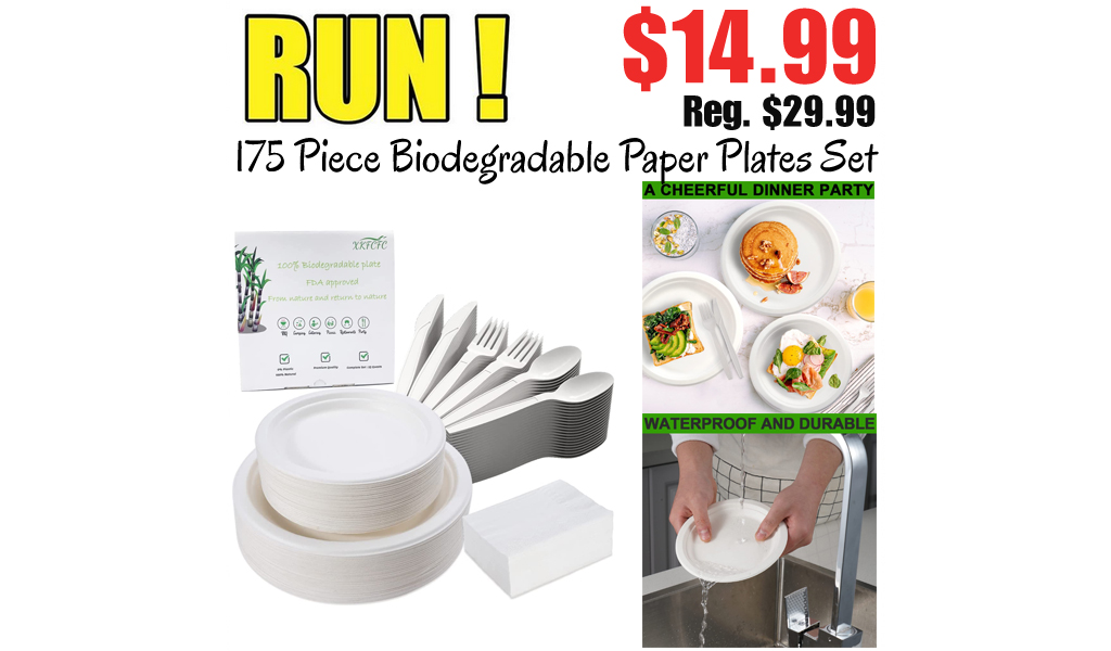 175 Piece Biodegradable Paper Plates Set Only $14.99 Shipped on Amazon (Regularly $29.99)