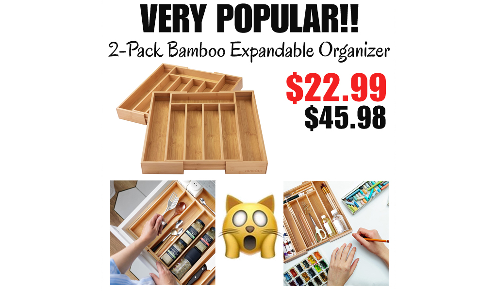 2-Pack Bamboo Expandable Organizer Only $22.99 Shipped on Amazon (Regularly $45.98)
