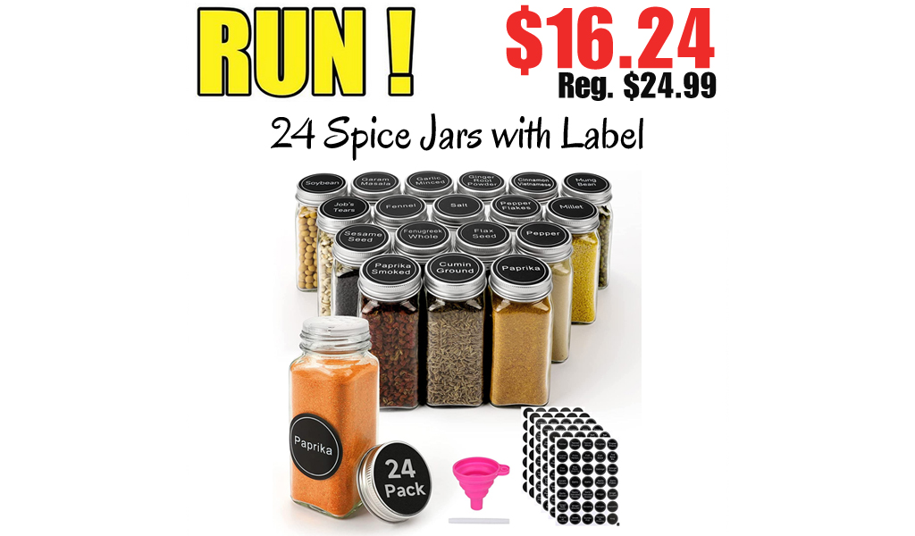 24 Spice Jars with Label Only $16.24 Shipped on Amazon (Regularly $24.99)
