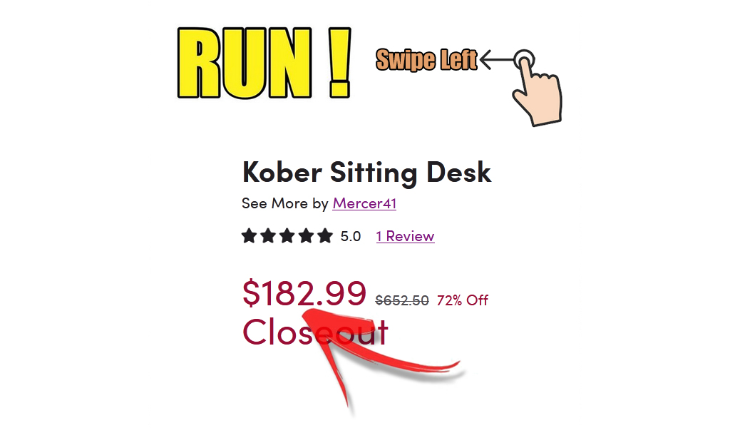 Kober Sitting Desk only $182.99 on Wayfair.com (Regularly $652.50)