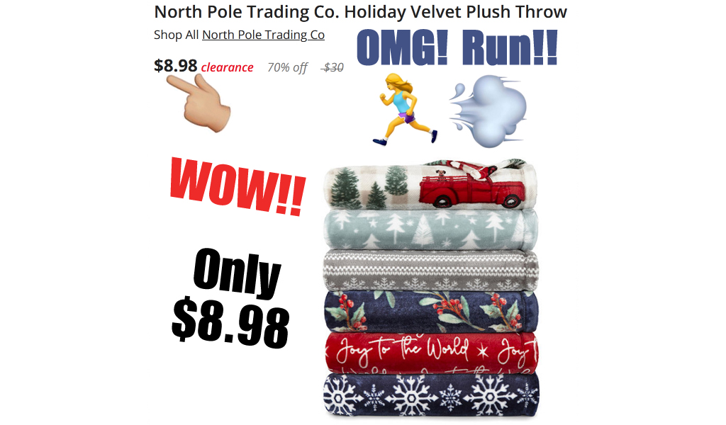 Plush Velvet Throws Only $8.98 on JCPenney.com (Regularly $30)