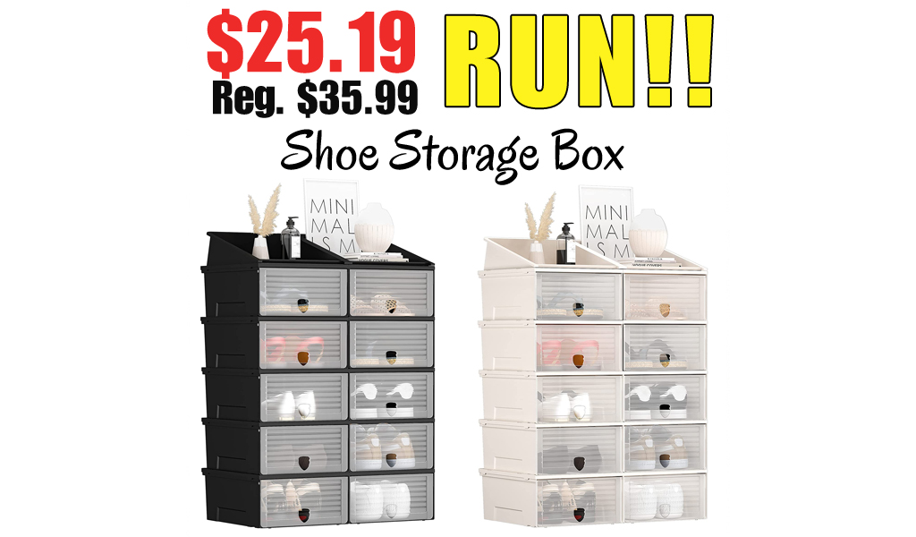 Shoe Storage Box Only $25.19 Shipped on Amazon (Regularly $35.99)