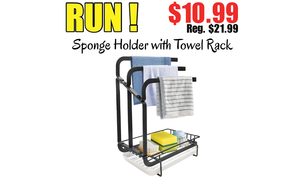 Sponge Holder with Towel Rack Only $10.99 Shipped on Amazon (Regularly $21.99)