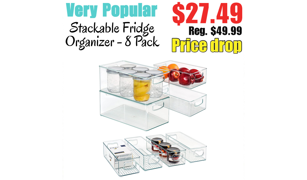 Stackable Fridge Organizer - 8 Pack Only $27.49 Shipped on Amazon (Regularly $49.99)
