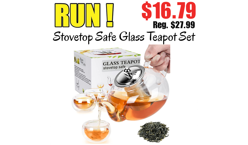Stovetop Safe Glass Teapot Set Only $16.79 Shipped on Amazon (Regularly $27.99)