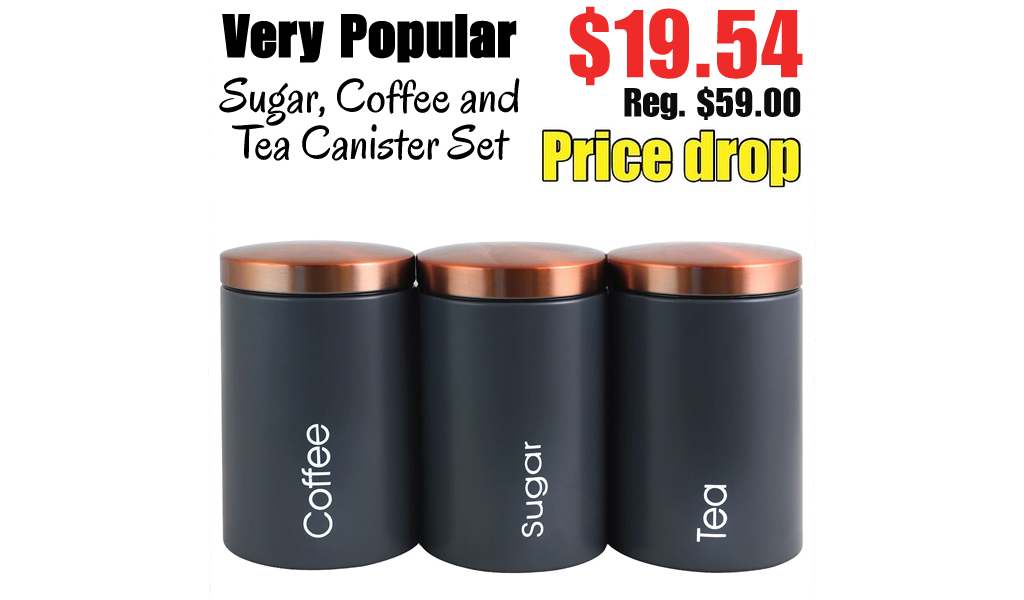 Sugar, Coffee and Tea Canister Set Only $19.54 on Macys.com (Regularly $59.00)