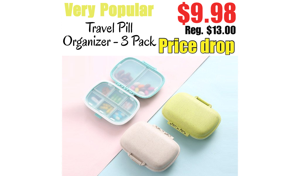 Travel Pill Organizer - 3 Pack Only $9.98 Shipped on Amazon (Regularly $13.00)
