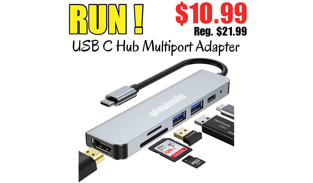 USB C Hub Multiport Adapter Only $10.99 Shipped on Amazon (Regularly $21.99)
