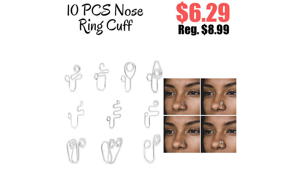 10 PCS Nose Ring Cuff Only $6.29 Shipped on Amazon (Regularly $8.99)