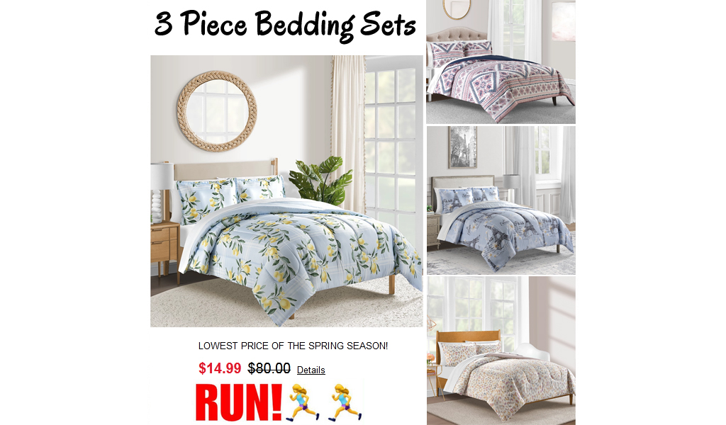 3 Piece Bedding Sets Only $14.99 on Macys.com (Regularly $80)