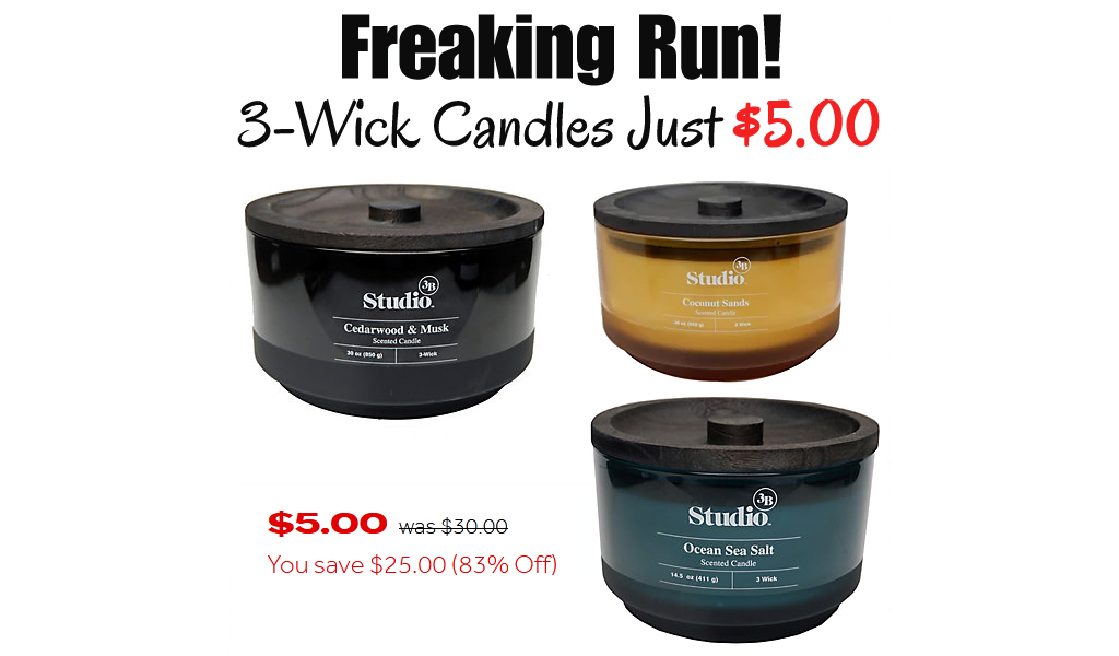 3-Wick Candles Just $5.00 on Bed Bath & Beyond (Regularly $40)