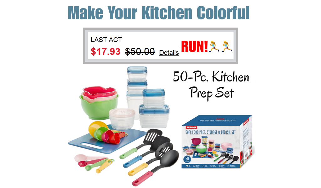 50-Pc. Kitchen Prep Set Only $17.93 on Macys.com (Regularly $50.00)