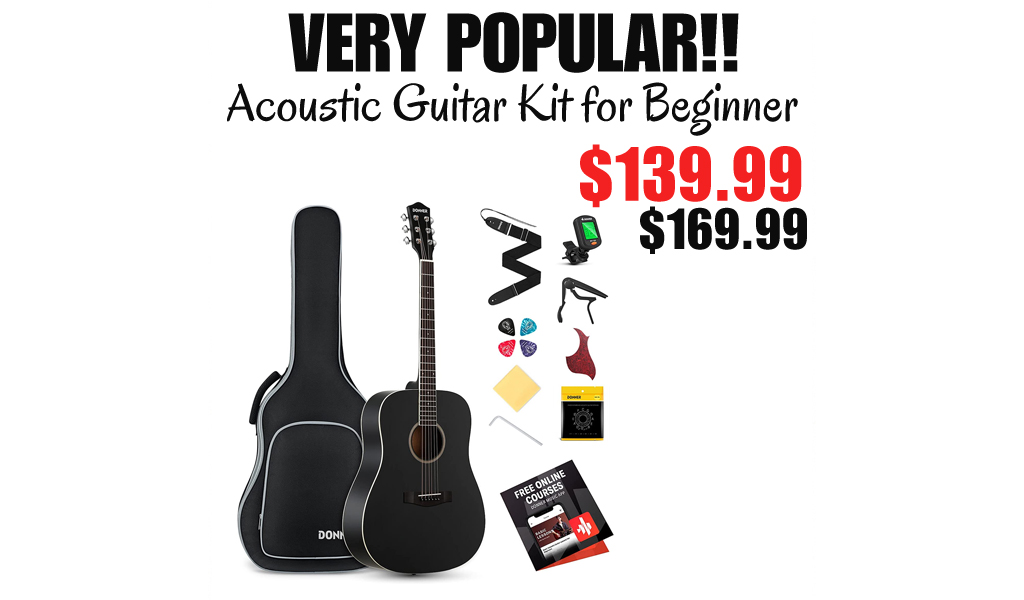 Acoustic Guitar Kit for Beginner Only $139.99 Shipped on Amazon (Regularly $169.99)