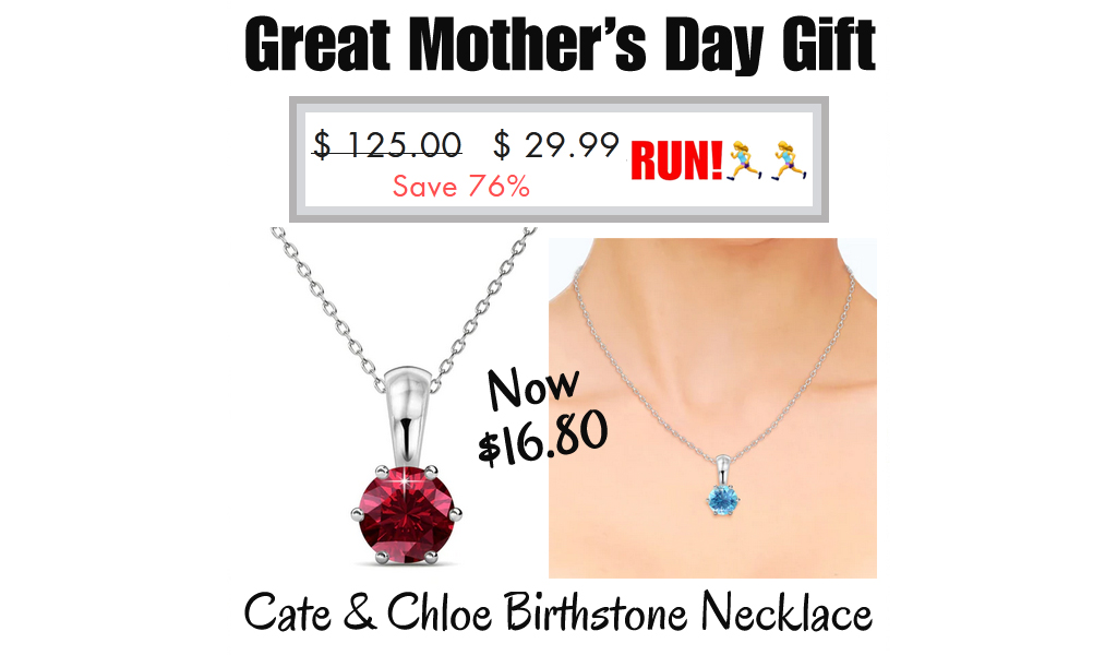 Cate & Chloe Birthstone Necklace Only $16.80 Shipped