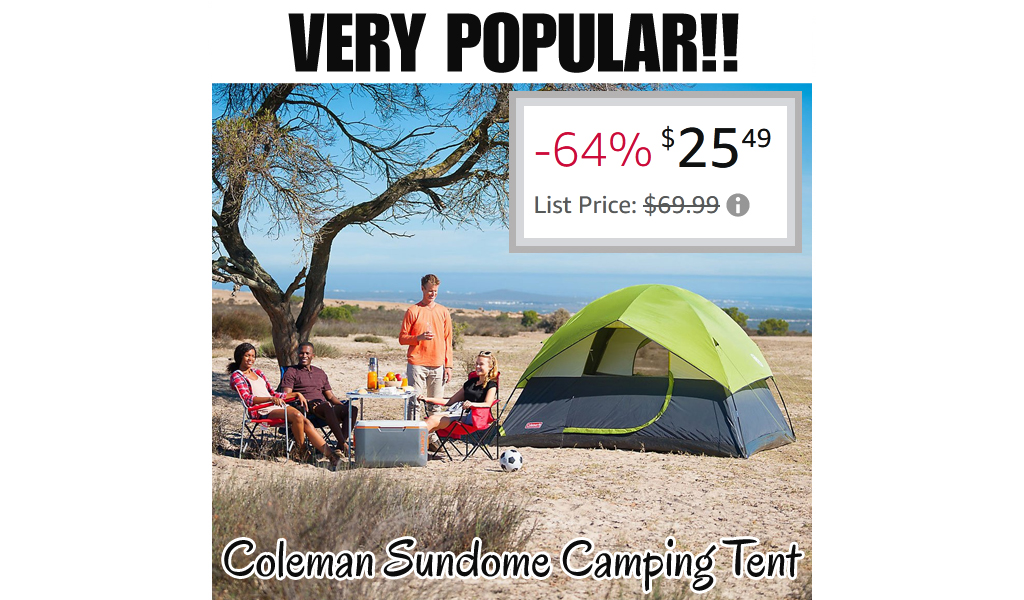 Coleman Camping Tent Only $25.49 Shipped on Amazon (Regularly $69.99)