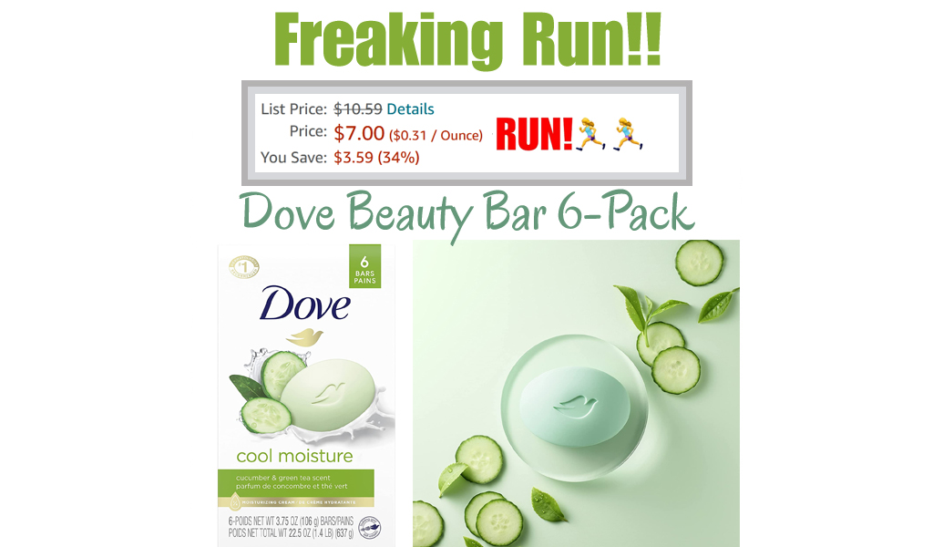 Dove Beauty Bar 6-Pack Only $7.00 Shipped on Amazon (Regularly $10.59)
