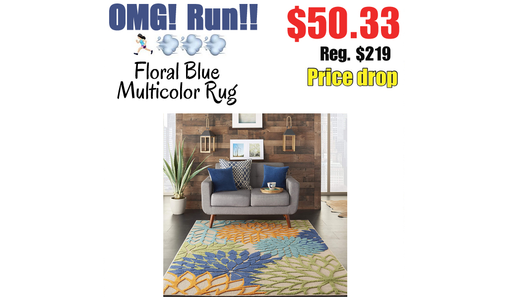 Floral Blue Multicolor Rug Only $50.33 Shipped on Amazon (Regularly $219)