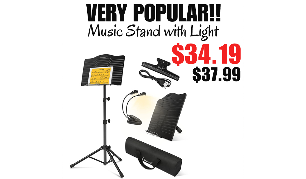 Music Stand with Light Only $34.19 Shipped on Amazon (Regularly $37.99)
