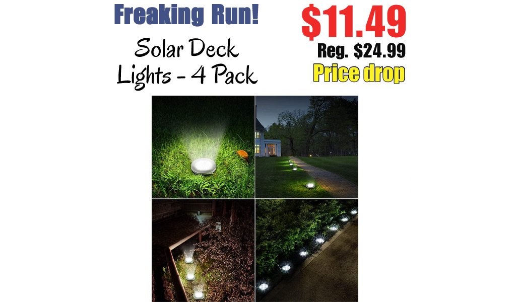 Solar Deck Lights - 4 Pack Only $11.49 Shipped on Amazon (Regularly $24.99)
