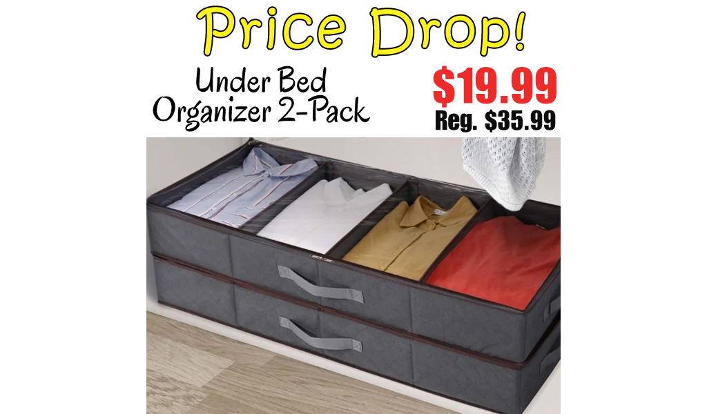 Under Bed Organizer 2-Pack Only $19.99 Shipped on Amazon (Includes Adjustable Dividers)