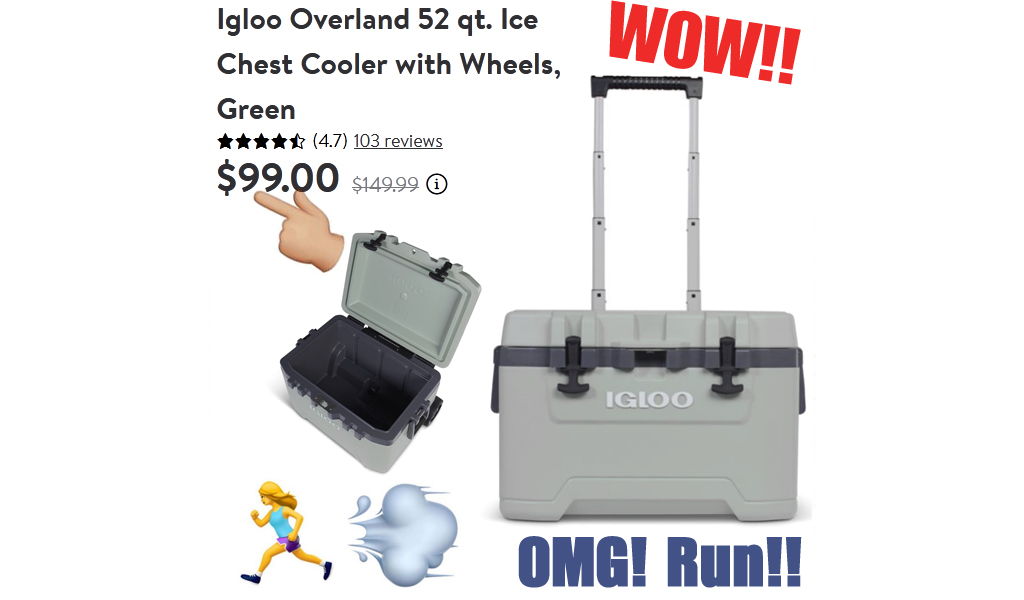 52 qt. Ice Chest Cooler with Wheels Only $99 on Walmart.com (Regularly $149.99)