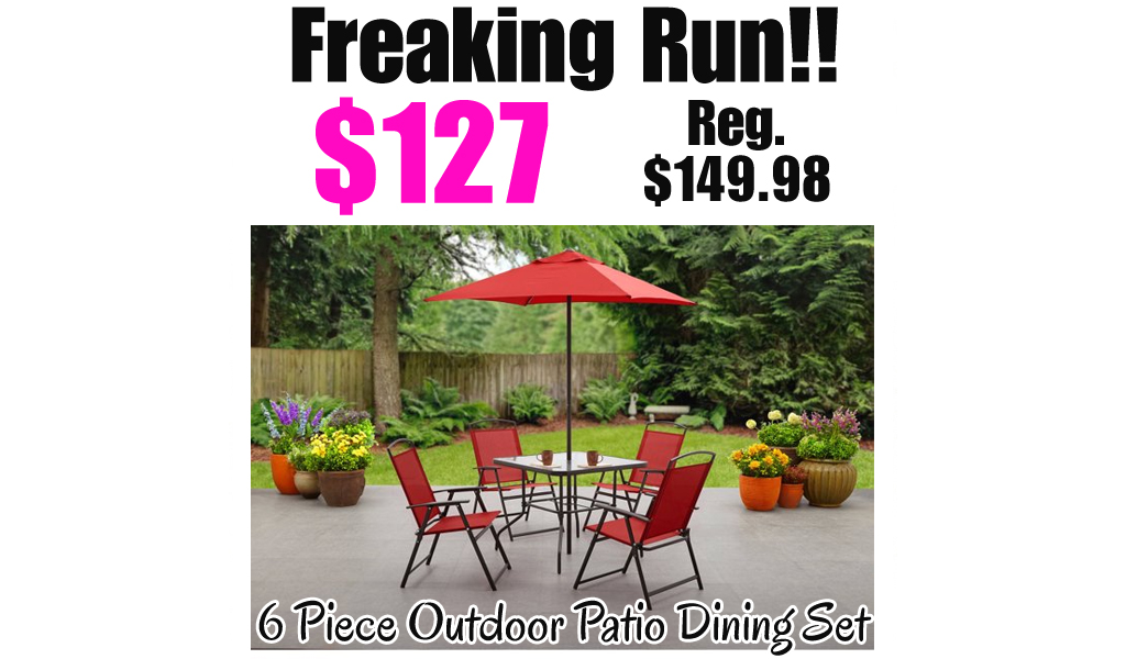 6 Piece Outdoor Patio Dining Set Only $127 Shipped on Walmart.com (Regularly $149.98)