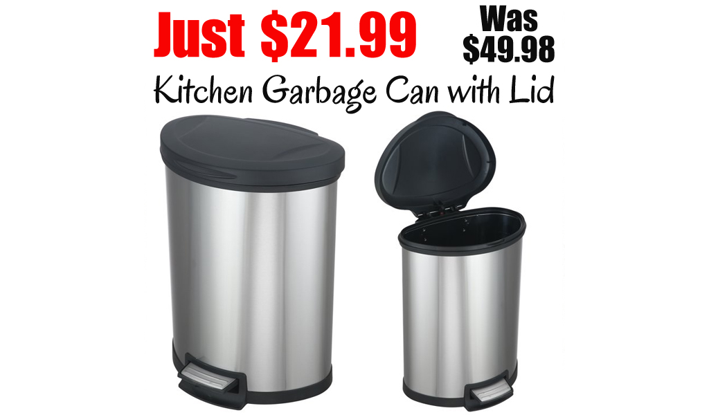 Mainstays Stainless Steel Trash Can Just $21.99 on Walmart.com (Regularly $50)