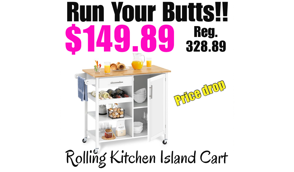 Rolling Kitchen Island Cart Only $149.89 Shipped on Walmart.com (Regularly $328.89)