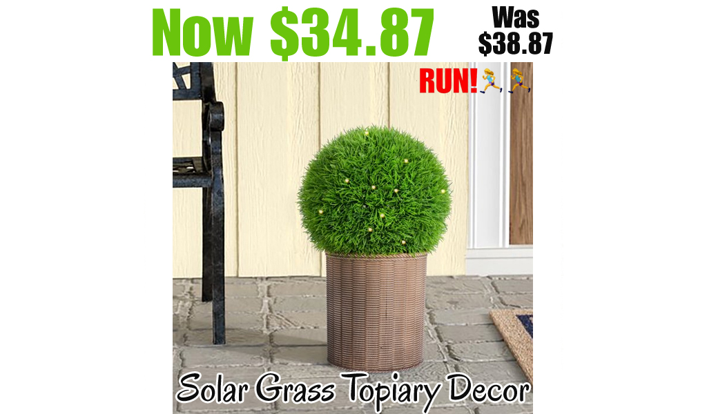 Solar Grass Topiary Decor Just $34.87 on Walmart.com (Regularly $38.87)