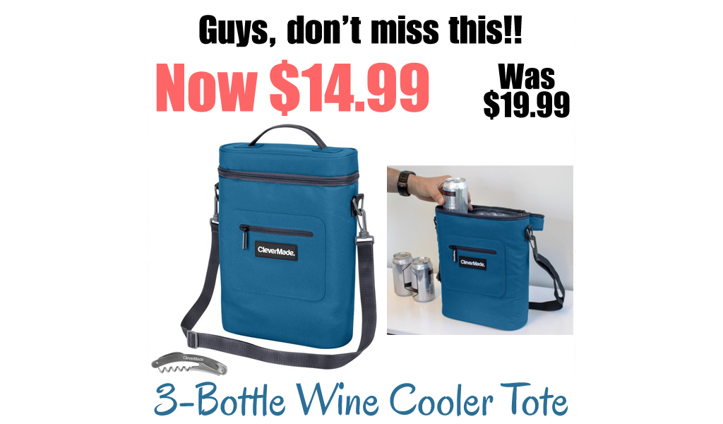 3-Bottle Wine Cooler Tote Just $14.99 Shipped on Walmart.com (Regularly $19.99)