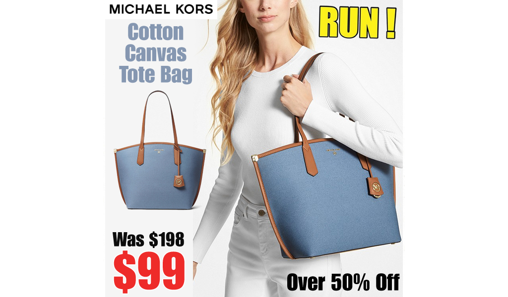 Michael Kors Cotton Canvas Tote Bag Only $99 Shipped (Regularly $198)
