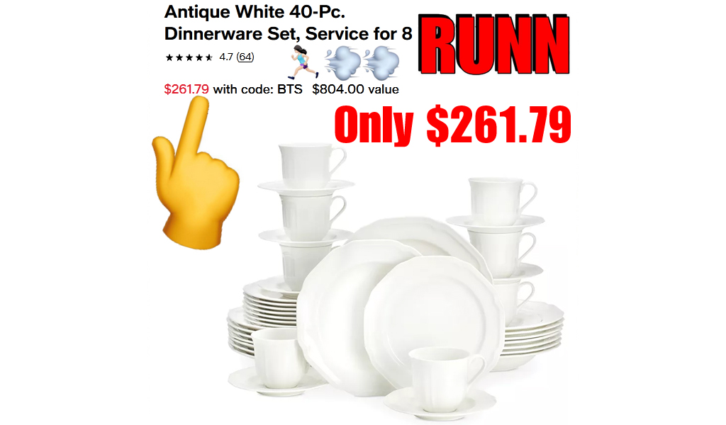40-Pc. Dinnerware Set Only $261.79 on Macys.com (Regularly $804)