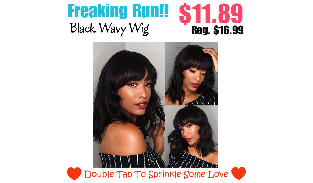 Black Wavy Wig Only $11.89 Shipped on Amazon (Regularly $16.99)