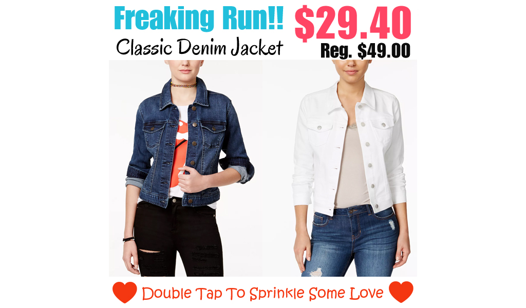 Classic Denim Jacket Only $29.40 on Macys.com (Regularly $49.00)