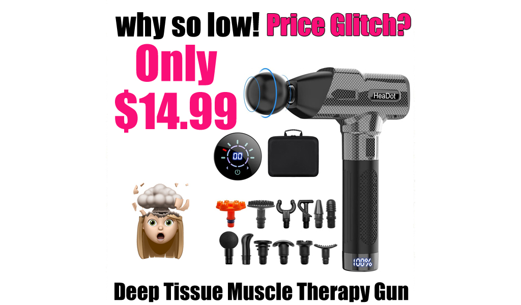 Deep Tissue Muscle Therapy Gun Only $14.99 on Amazon (Regularly $49.99)