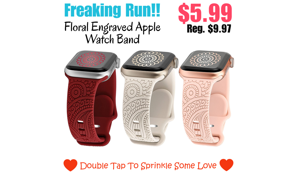 Floral Engraved Apple Watch Band Only $5.99 Shipped on Amazon (Regularly $9.97)
