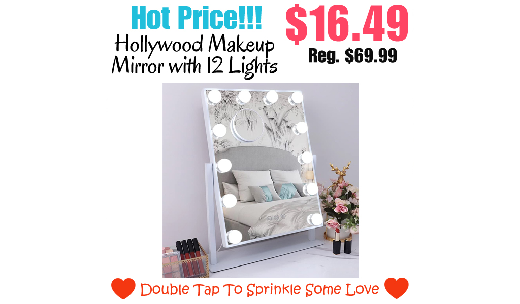 Hollywood Makeup Mirror with 12 Lights Only $16.49 on Amazon (Regularly $69.99)