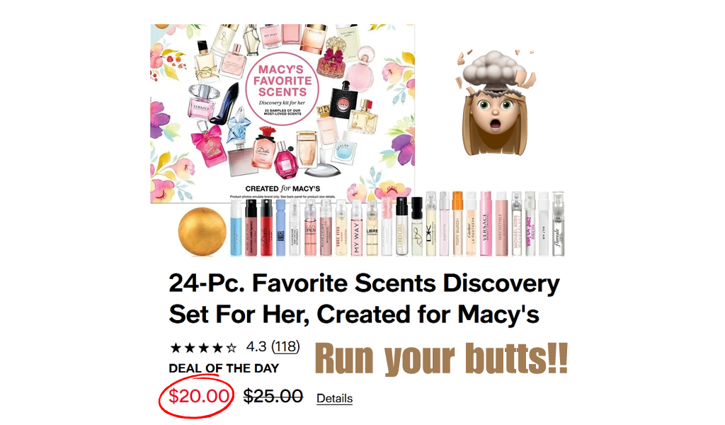 Macy’s Favorite Scents 23-Piece Discovery Kits Only $20