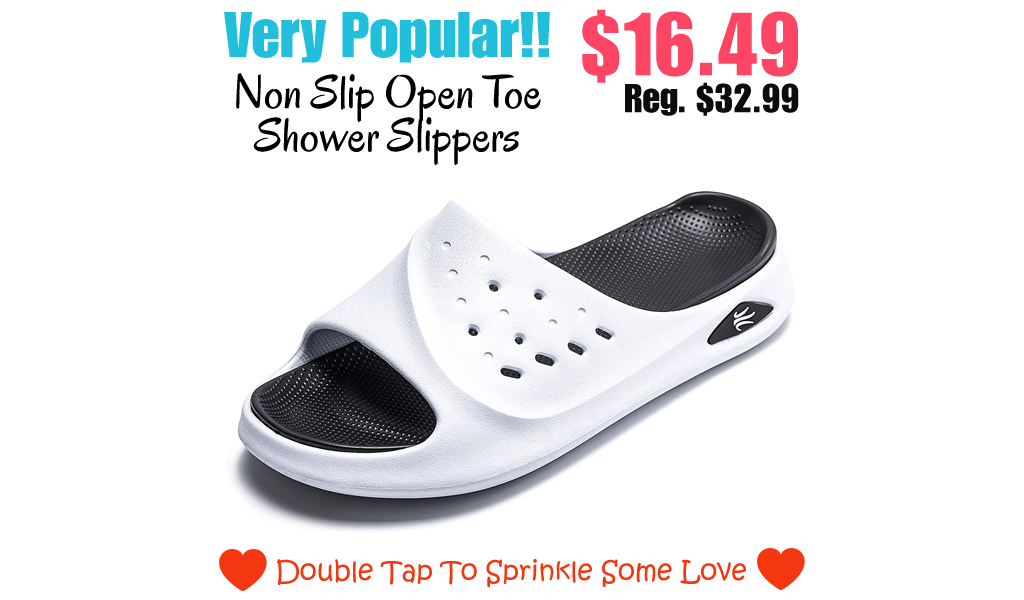 Non Slip Open Toe Shower Slippers Only $16.49 Shipped on Amazon (Regularly $32.99)