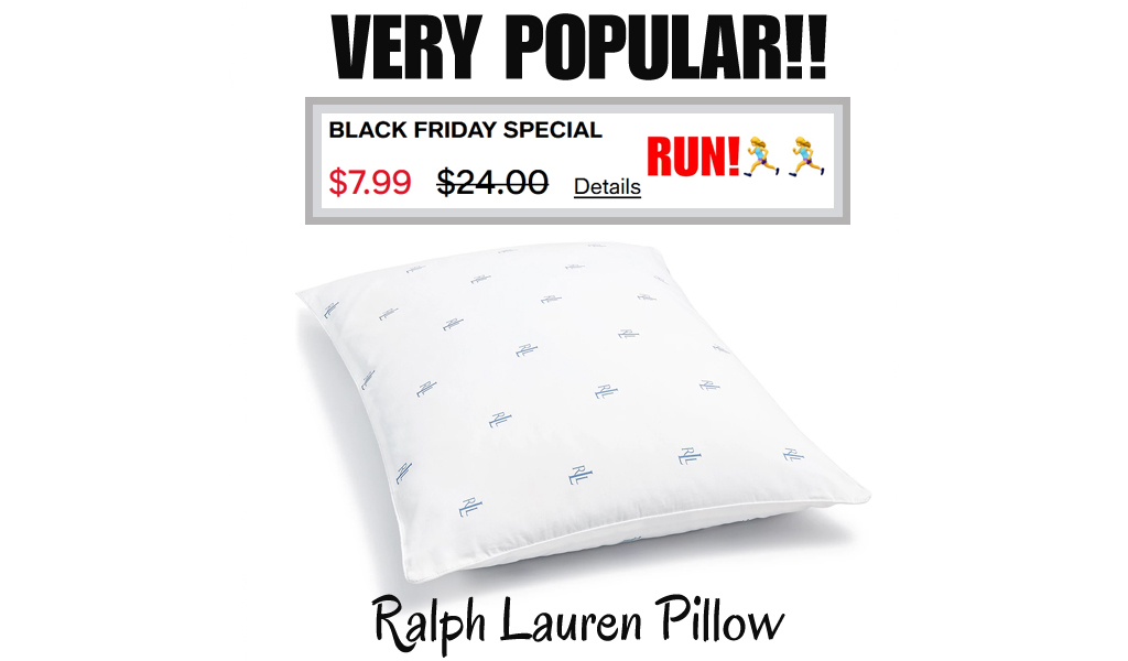 Ralph Lauren Pillow Only $7.99 on Macys.com (Regularly $24.00)