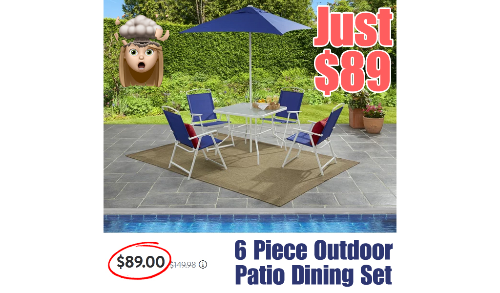 6 Piece Outdoor Patio Dining Set Only $89 Shipped on Walmart.com (Regularly $149.98)