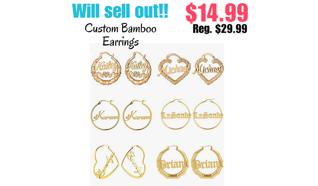 Custom Bamboo Earrings Only $14.99 Shipped on Amazon (Regularly $29.99)