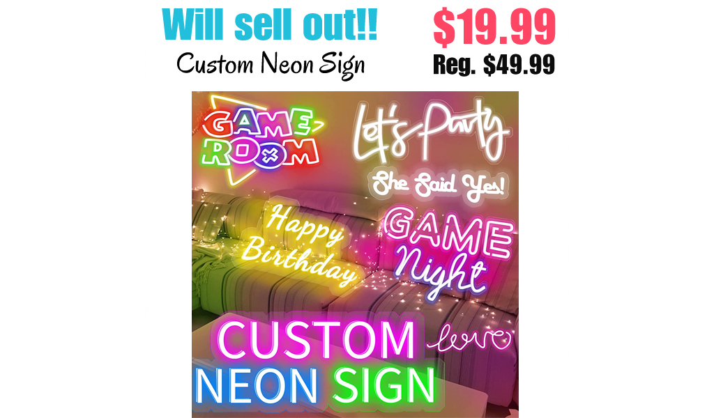 Custom Neon Sign Only $19.99 Shipped on Amazon (Regularly $49.99)