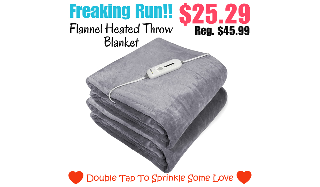 Flannel Heated Throw Blanket Only $25.29 Shipped on Amazon (Regularly $45.99)