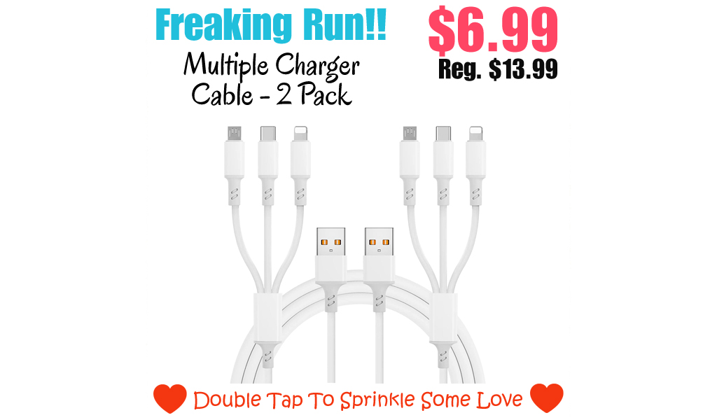 Multiple Charger Cable - 2 Pack Only $6.99 Shipped on Amazon (Regularly $13.99)