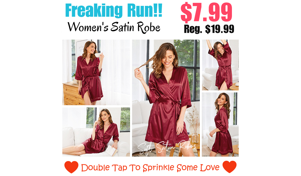Women's Satin Robe Only $7.99 Shipped on Amazon (Regularly $19.99)