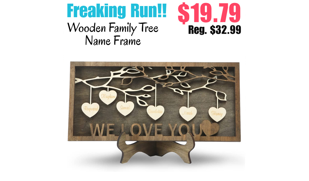 Wooden Family Tree Name Frame Only $19.79 Shipped on Amazon (Regularly $32.99)