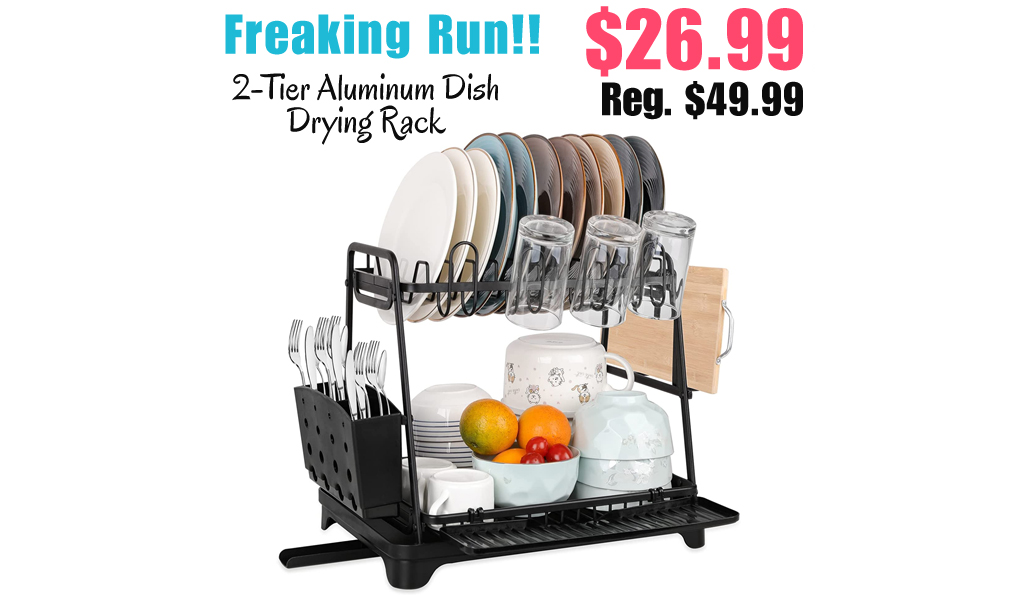 2-Tier Aluminum Dish Drying Rack Only $26.99 Shipped on Amazon (Regularly $49.99)